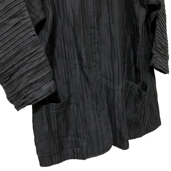 Vintage Tamotsu New York Textured Black Jacket - Picture 2 of 10